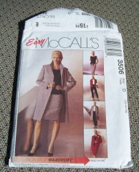 3506 BUTTON COAT,JACKET,SHELL TOP,BOTTOMS PATTERN 18-22